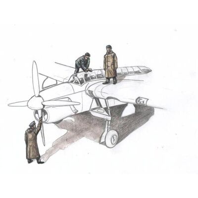 CMK Barracuda Mechanics (3 figurines,aboard carrier w/raincoat)f.Sp.Hobby kit - Publicité CMK Barracuda Mechanics (3 figurines,aboard carrier w/raincoat)f.Sp.Hobby kit - Publicité