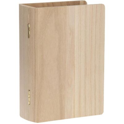 Playwood Boîte de rangement en bois - 17cm x 11,5cm x 4cm - Rangement en bois - Publicité Playwood Boîte de rangement en bois - 17cm x 11,5cm x 4cm - Rangement en bois - Publicité