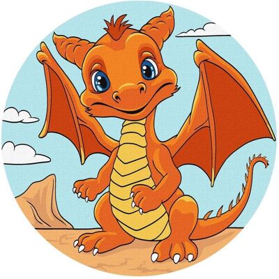 Norimpex Malen nach Zahlen - Oranger Drache - Publicité Norimpex Malen nach Zahlen - Oranger Drache - Publicité