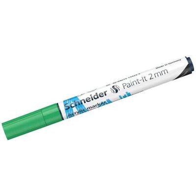 Schneider, Marqueur, Marqueur acrylique Paint-It 310 2mm vert (1x) - Publicité Schneider, Marqueur, Marqueur acrylique Paint-It 310 2mm vert (1x) - Publicité