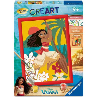 Ravensburger CreArt, Malen nach Zahlen Kinder - Disney Vaiana's Abenteuer - Publicité Ravensburger CreArt, Malen nach Zahlen Kinder - Disney Vaiana's Abenteuer - Publicité