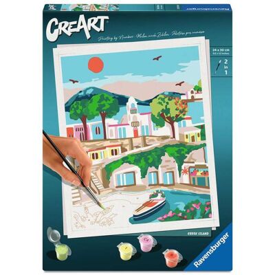 Ravensburger CreArt, Malen nach Zahlen Adults Trend - Griechische Insel - Publicité Ravensburger CreArt, Malen nach Zahlen Adults Trend - Griechische Insel - Publicité