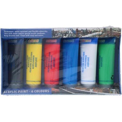 Pricenet Artico - Ensemble de peintures acryliques 75 ml 6 couleurs - Publicité Pricenet Artico - Ensemble de peintures acryliques 75 ml 6 couleurs - Publicité