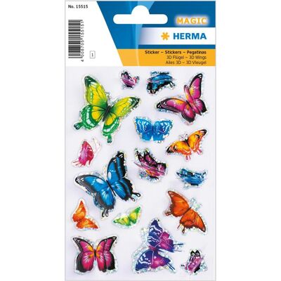 Herma, Autocollants, Autocollants Papillons (16 Autocollants) - Publicité Herma, Autocollants, Autocollants Papillons (16 Autocollants) - Publicité