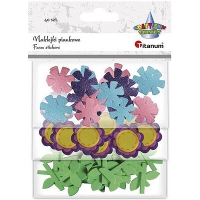 Titanum, Autocollants, Schaumstoffaufkleber, Blumen, Mix, 40 Stk (40 Autocollants) - Publicité Titanum, Autocollants, Schaumstoffaufkleber, Blumen, Mix, 40 Stk (40 Autocollants) - Publicité