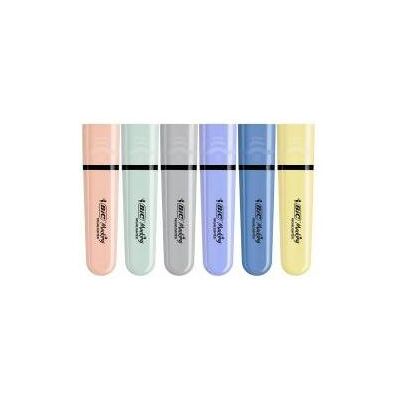 Bic, Marqueur, Textmarker, flach, Pastellmischung, 6 Stück (6x) - Publicité Bic, Marqueur, Textmarker, flach, Pastellmischung, 6 Stück (6x) - Publicité