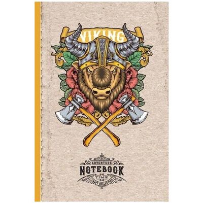 Fresh, Cahier + bloc-notes, Dekoratives Notizbuch 143x210/64K Raster Bison Viking (A5, Pointillés, Non contraignant) - Publicité Fresh, Cahier + bloc-notes, Dekoratives Notizbuch 143x210/64K Raster Bison Viking (A5, Pointillés, Non contraignant) - Publicité