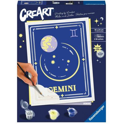 Ravensburger CreArt - Peinture en chiffres 23742 - Signe du zodiaque : Gémeaux, signe du zodiaque Gémeaux - à - Publicité Ravensburger CreArt - Peinture en chiffres 23742 - Signe du zodiaque : Gémeaux, signe du zodiaque Gémeaux - à - Publicité