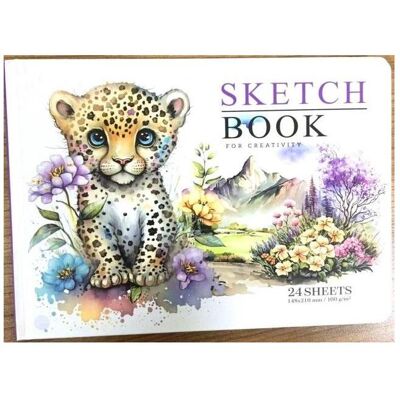 Teka, Cahier + bloc-notes, Skizzenbuch N9576 A5 24 Blatt glatt Gepard (A5, Blanc) - Publicité Teka, Cahier + bloc-notes, Skizzenbuch N9576 A5 24 Blatt glatt Gepard (A5, Blanc) - Publicité