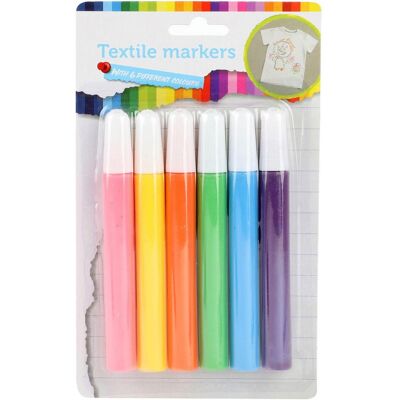Marqueurs Tissu Tropical Toi-Toys - 6 pcs - Publicité Marqueurs Tissu Tropical Toi-Toys - 6 pcs - Publicité