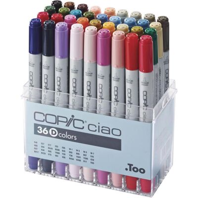 Ensemble de marqueurs Copic Ciao 36 couleurs + Set de dessin gratuit - Publicité Ensemble de marqueurs Copic Ciao 36 couleurs + Set de dessin gratuit - Publicité