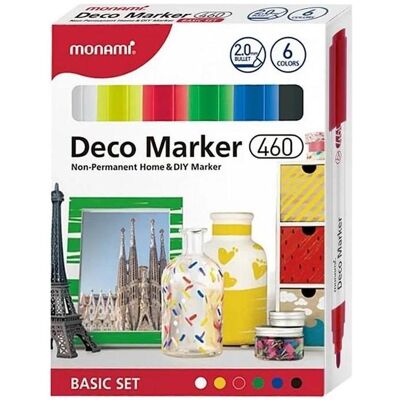 Astra, Marqueur, Deco Marker 460 Kit de base (L:6C) 20800015010 MONAMI (6x) - Publicité Astra, Marqueur, Deco Marker 460 Kit de base (L:6C) 20800015010 MONAMI (6x) - Publicité