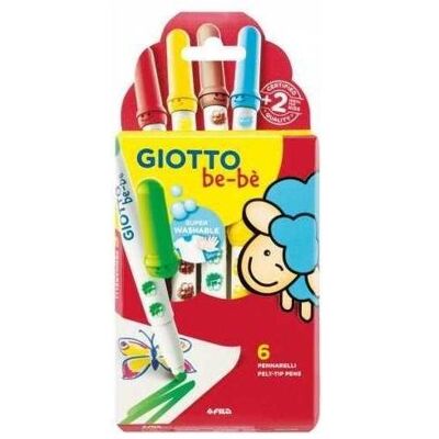 Giotto, Marqueur, Supermarqueur 6 couleurs Bebe (6x) - Publicité Giotto, Marqueur, Supermarqueur 6 couleurs Bebe (6x) - Publicité
