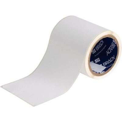 Brady, Rouleau d’étiquettes, J40-25-2475, Film polyester pour jet d'encre, blanc, mat, 101.60 x 152.40 mm, permanent (80 E.) (106.68 mm) - Publicité Brady, Rouleau d’étiquettes, J40-25-2475, Film polyester pour jet d'encre, blanc, mat, 101.60 x 152.40 mm, permanent (80 E.) (106.68 mm) - Publicité