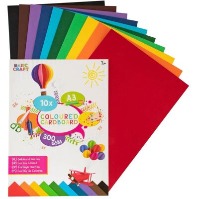 Creative Craft Group Carton Coloré A3 10 Feuilles - Carton - Publicité Creative Craft Group Carton Coloré A3 10 Feuilles - Carton - Publicité