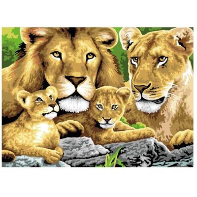 Pracht Peinture par numéros Junior Famille de lions - Publicité Pracht Peinture par numéros Junior Famille de lions - Publicité