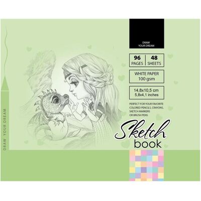 Fresh, Cahier + bloc-notes, Skizzenbuch 148x105/96K 100g TW (A6) - Publicité Fresh, Cahier + bloc-notes, Skizzenbuch 148x105/96K 100g TW (A6) - Publicité