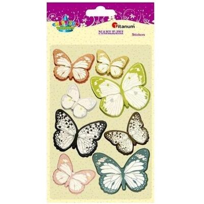 Titanum, Autocollants, 3D-Schmetterlings-Papieraufkleber, Mix, 8 Stück (8 Autocollants) - Publicité Titanum, Autocollants, 3D-Schmetterlings-Papieraufkleber, Mix, 8 Stück (8 Autocollants) - Publicité