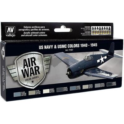 Vallejo - VAL71157 - USN Aircraft - 1940-1945 - Model Air Set - Publicité Vallejo - VAL71157 - USN Aircraft - 1940-1945 - Model Air Set - Publicité