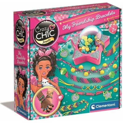 Kit de bracelets d'amitié Crazy Chic de Clementoni - Kit créatif - Publicité Kit de bracelets d'amitié Crazy Chic de Clementoni - Kit créatif - Publicité