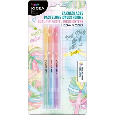 Derform, Marqueur, Doppelseitige Pastell-Textmarker, 6 Farben KIDEA - Publicité Derform, Marqueur, Doppelseitige Pastell-Textmarker, 6 Farben KIDEA - Publicité