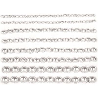 Glorex, Autocollants, P&D Perles blanches assorties (138 Autocollants) - Publicité Glorex, Autocollants, P&D Perles blanches assorties (138 Autocollants) - Publicité