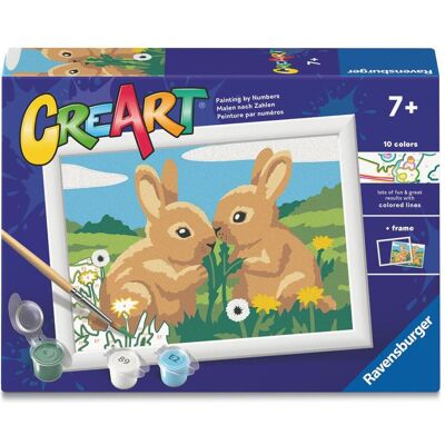 Ravensburger CreArt - peinture par numéros - Les amis lapins - Publicité Ravensburger CreArt - peinture par numéros - Les amis lapins - Publicité