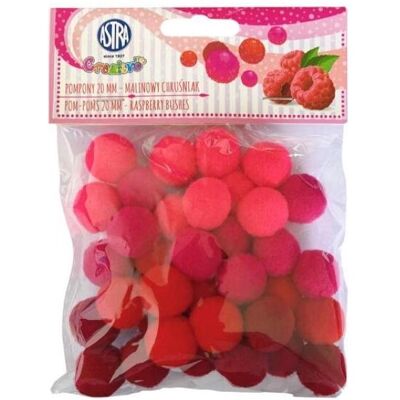 Astra Deko-Pompons 20mm - Himbeer-Bommel - Publicité Astra Deko-Pompons 20mm - Himbeer-Bommel - Publicité