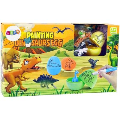 Lean Toys Kit de peinture oeufs dinosaures DIY - Publicité Lean Toys Kit de peinture oeufs dinosaures DIY - Publicité