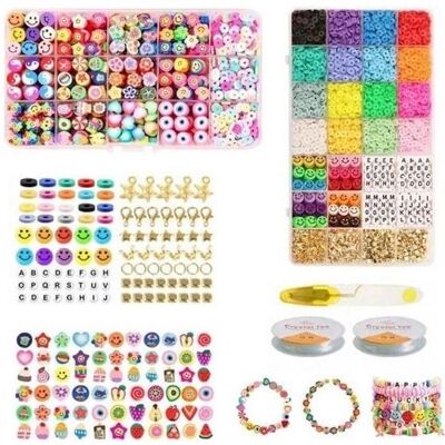 Fashiongirl Perles d'argile / Heishi Fimo Kit - Coffret DIY - 4500 pcs - Publicité Fashiongirl Perles d'argile / Heishi Fimo Kit - Coffret DIY - 4500 pcs - Publicité