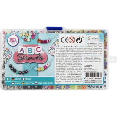 Ensemble de perles de lettres Grafix en boîte de rangement - 15 designs multicolores - Publicité Ensemble de perles de lettres Grafix en boîte de rangement - 15 designs multicolores - Publicité