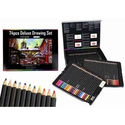 Viking Choice Crayons de Couleur - 74 pièces - Taille-crayon, Gomme & Livre de Modèles - Publicité Viking Choice Crayons de Couleur - 74 pièces - Taille-crayon, Gomme & Livre de Modèles - Publicité