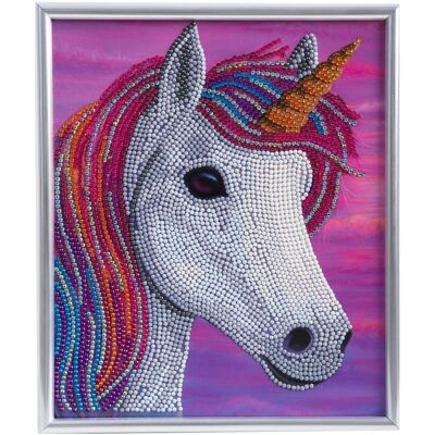 Craft Buddy - Einhorn - 21x25cm - Encadré - Crystal Art - Publicité Craft Buddy - Einhorn - 21x25cm - Encadré - Crystal Art - Publicité