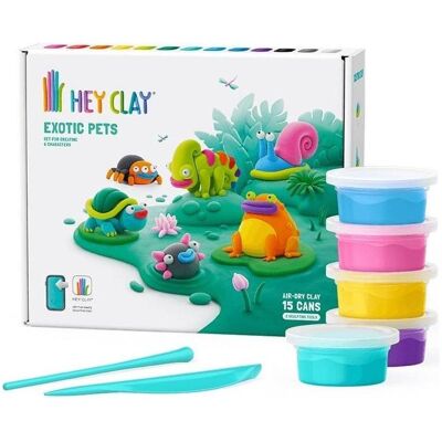 TM Hey Ton Argile Plastique Animaux Exotiques - 15 Boîtes - Publicité TM Hey Ton Argile Plastique Animaux Exotiques - 15 Boîtes - Publicité