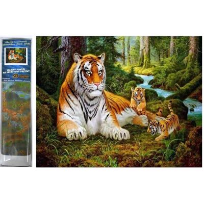 Norimpex Diamond Gemälde Tigerin mit Jungen 30x40cm - Publicité Norimpex Diamond Gemälde Tigerin mit Jungen 30x40cm - Publicité