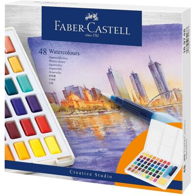 Faber-Castell, Peinture loisirs créatifs, Aquarelle dans des tasses (48000 ml) - Publicité Faber-Castell, Peinture loisirs créatifs, Aquarelle dans des tasses (48000 ml) - Publicité