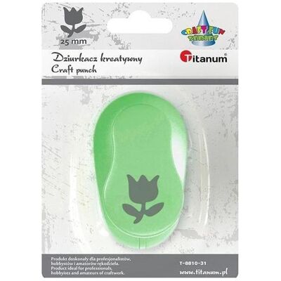 Titanum, Perforatrice, Perforatrice avec motif tulipe 25mm - Publicité Titanum, Perforatrice, Perforatrice avec motif tulipe 25mm - Publicité