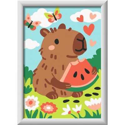 Ravensburger CreArt - peinture par numéros - Capybara mignon - Publicité Ravensburger CreArt - peinture par numéros - Capybara mignon - Publicité