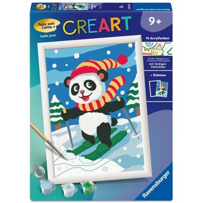Ravensburger CreArt, Malen nach Zahlen Kinder - Skifahrender Panda - Publicité Ravensburger CreArt, Malen nach Zahlen Kinder - Skifahrender Panda - Publicité