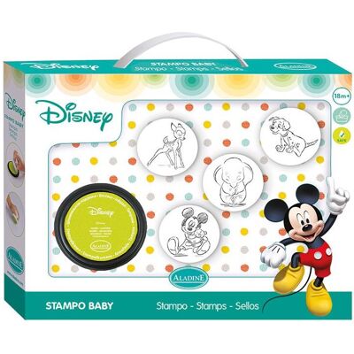 Aladine, Tampon encreur, Mickey Mouse - Publicité Aladine, Tampon encreur, Mickey Mouse - Publicité