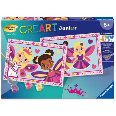 Ravensburger CreArt, Malen nach Zahlen Junior - Feen-Prinzessinnen - Publicité Ravensburger CreArt, Malen nach Zahlen Junior - Feen-Prinzessinnen - Publicité