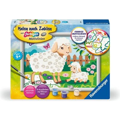 Ravensburger Peinture par numéros 23764 - Mouton et agneau - Enfants à partir de 9 ans - Publicité Ravensburger Peinture par numéros 23764 - Mouton et agneau - Enfants à partir de 9 ans - Publicité