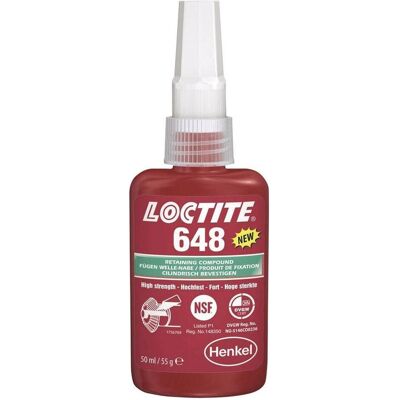 Loctite 648 Composé de Retention Haute Résistance et Haute Température - Publicité Loctite 648 Composé de Retention Haute Résistance et Haute Température - Publicité
