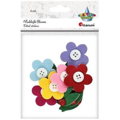 Titanum, Autocollants, 3D Blumen Filzaufkleber 6 Stk (6 Autocollants) - Publicité Titanum, Autocollants, 3D Blumen Filzaufkleber 6 Stk (6 Autocollants) - Publicité