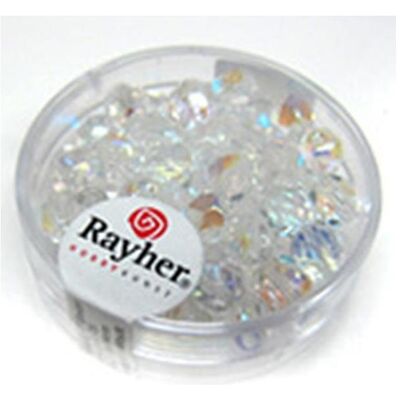Rayher Perle en verre, ø 6 mm, cristal de roche, 50 pièce - Publicité Rayher Perle en verre, ø 6 mm, cristal de roche, 50 pièce - Publicité