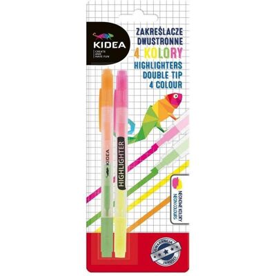 Derform, Marqueur, Doppelseitige Textmarker 4 Farben KIDEA (2x) - Publicité Derform, Marqueur, Doppelseitige Textmarker 4 Farben KIDEA (2x) - Publicité