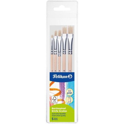 Pelikan Pinceau, Pinceaux pour peinture scolaire Set de démarrage avec 5 pinceaux en soie - Publicité Pelikan Pinceau, Pinceaux pour peinture scolaire Set de démarrage avec 5 pinceaux en soie - Publicité