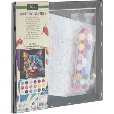 Grafix Malen nach Zahlen Schwarze Leinwand Katze, 30x30cm - Publicité Grafix Malen nach Zahlen Schwarze Leinwand Katze, 30x30cm - Publicité
