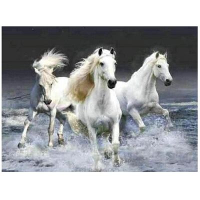 Norimpex Mosaïque « Diamond » - des chevaux blancs dans la mer - Publicité Norimpex Mosaïque « Diamond » - des chevaux blancs dans la mer - Publicité