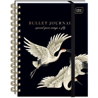 Interdruk, Cahier + bloc-notes, Organisateur sous forme d' Bujo A5 224k. 80g oiseaux (A5, Blanc, Pointillés, Couverture rigide) - Publicité Interdruk, Cahier + bloc-notes, Organisateur sous forme d' Bujo A5 224k. 80g oiseaux (A5, Blanc, Pointillés, Couverture rigide) - Publicité